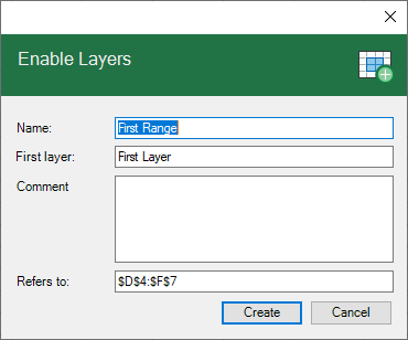 Add layers dialog